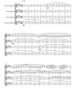 D大调卡农 帕赫贝尔 海森堡版 萨克斯四重奏 总谱+分谱 有试听-云音圈