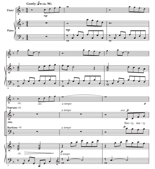 商品为SAB 三声部合唱线谱 Vincent 赫夫版 混声流行合唱谱 有试听