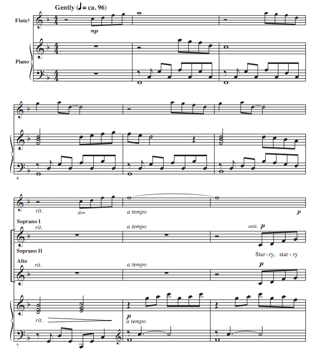 商品为SSA 三声部合唱线谱 Vincent 赫夫版 童声女声流行合唱谱 有试听