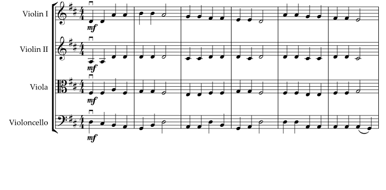 一闪一闪小星星 恩里克版 弦乐四重奏 总谱+分谱 有试听