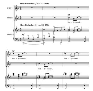 商品为SA 二声部合唱线谱 为好莱坞喝彩  贝克版 童声女声合唱谱 有试听-云音圈