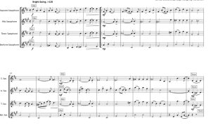 标价非售价 五尺二寸蓝眼眸，可有人见过她 罗伯特版 SATB萨克斯四重奏 总谱+分谱 有试听-云音圈