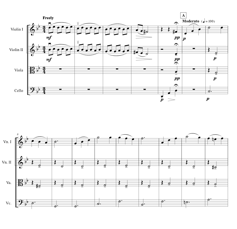 人生的旋转木马 bhki版 弦乐四重奏 总谱+分谱 有试听