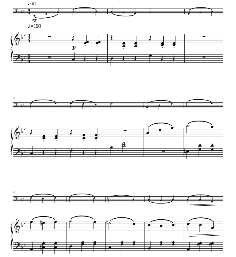 人生的旋转木马(哈尔的移动城堡)  巴松钢琴总分谱 有试听