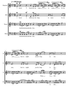 商品为SATB 四声部合唱线谱 今夜你属于我  阿卡贝拉 混声合唱谱 有试听-云音圈