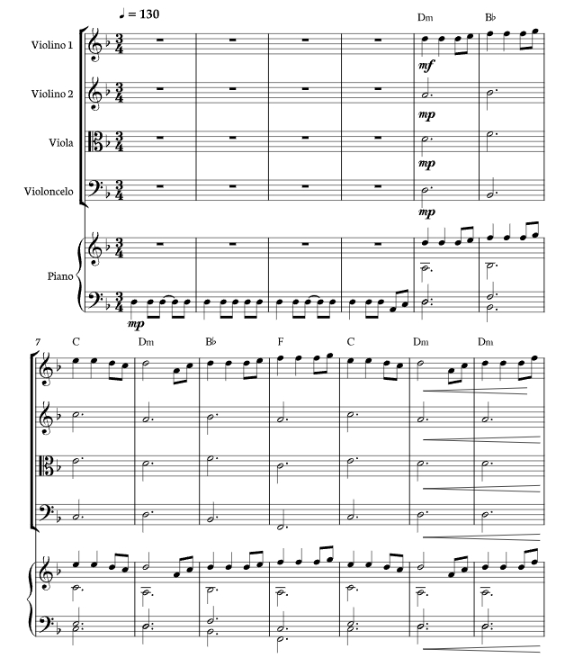 他是个海盗 He's A Pirate 海森堡版 弦乐四重奏+钢琴 总分+分谱 有试听