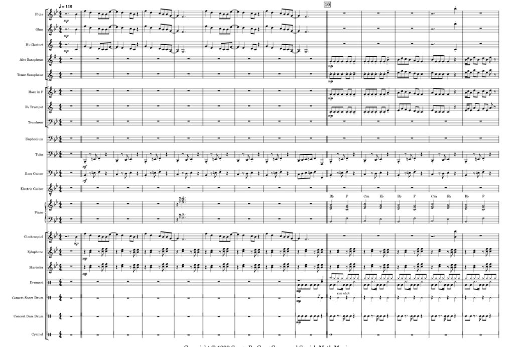 全明星 All Star 米格尔版 管乐 总谱+分谱 有试听