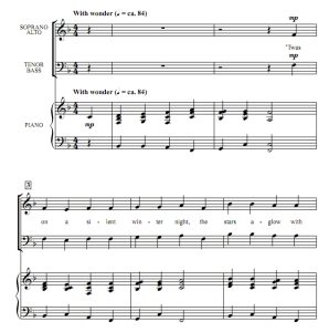 商品为SATB 四声部合唱线谱 冬之卡农  贝克版 混声合唱谱 有试听-云音圈