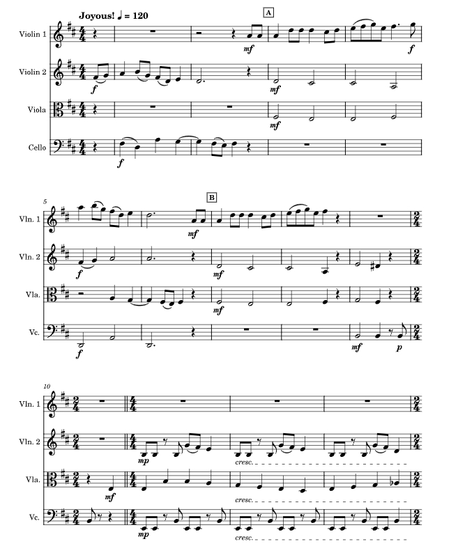 十二首圣诞歌曲（一首古怪的圣诞组曲）詹姆斯版  弦乐四重奏 总谱+分谱 有试听