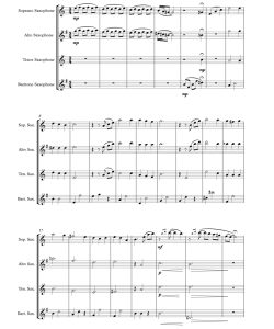 哈尔的移动城堡 马修版 SATB 萨克斯四重奏 总谱+分谱 有试听-云音圈