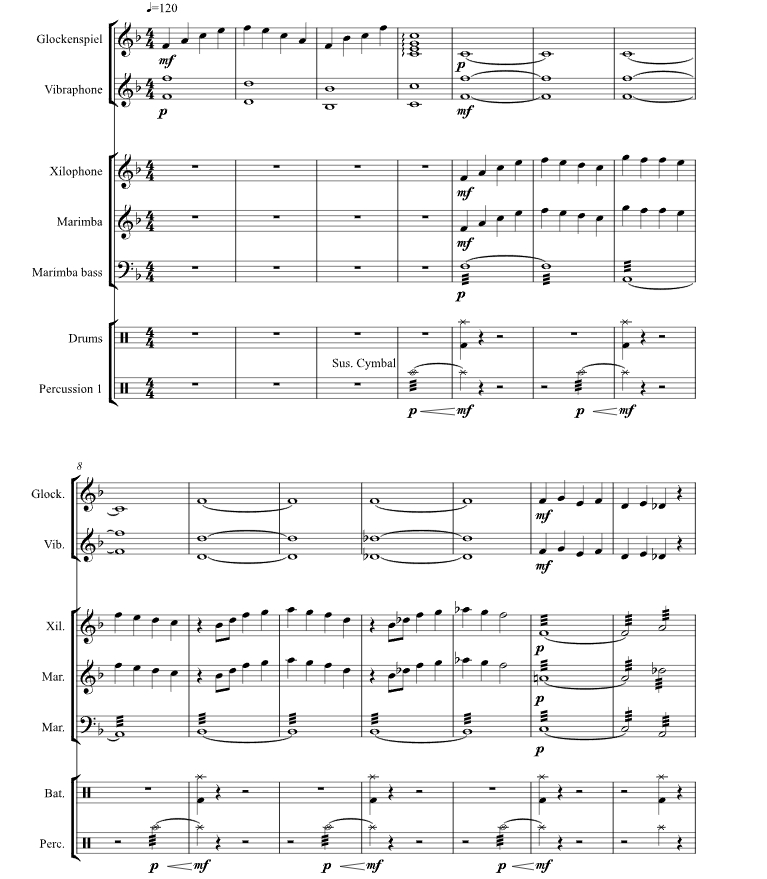 圣诞节我想要的只有你 打击乐重奏 总谱+分谱 有试听