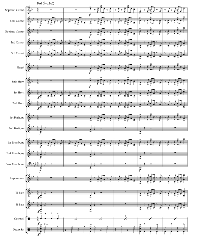 标价非售价 坏家伙 马克版 铜管乐队 总谱+分谱 有试听