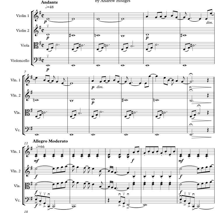 埃莉诺·里格比 安德鲁版 弦乐四重奏 总谱+分谱 有试听