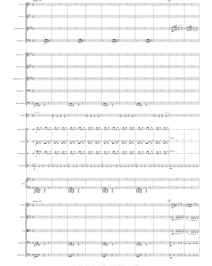 夏奇拉 Waka Waka 管弦乐总谱+分谱