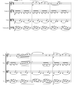 天鹅 雪莉版 弦乐四重奏 总谱+分谱 有试听-云音圈