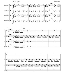 奥卡万戈 打击乐四重奏 总分谱 有试听-云音圈