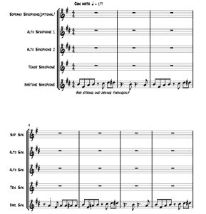 尽情摇摆  SAATB 萨克斯五重奏 总谱+分谱 有试听-云音圈
