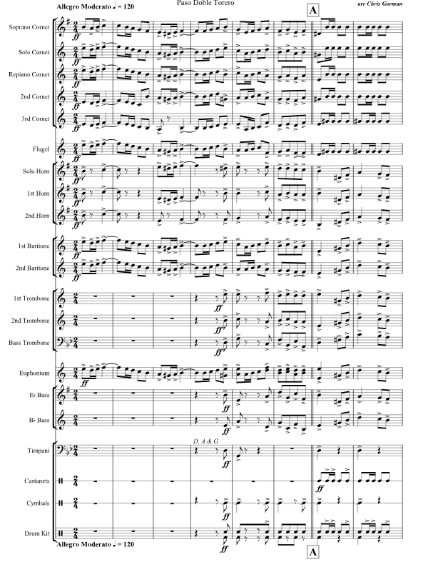 标价非售价 山中野猫 克里斯版 铜管乐队总谱+分谱  有试听