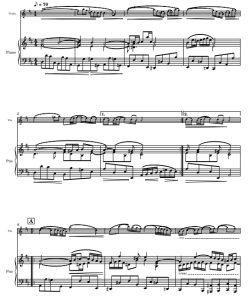 巴赫G弦上的咏叹调 小提琴钢琴总分谱 有试听-云音圈