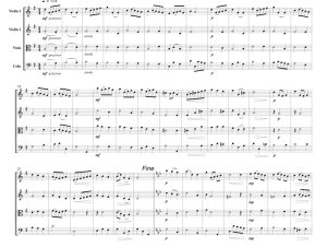 巴赫《为安娜·玛格达莱娜·巴赫而作的笔记本中的两首小步舞曲》 弦乐四重奏 总谱+分谱 有试听-云音圈