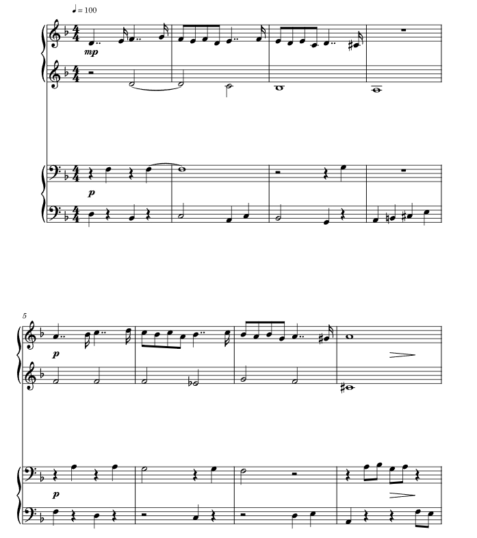 帕凡舞曲  四手联弹 有试听