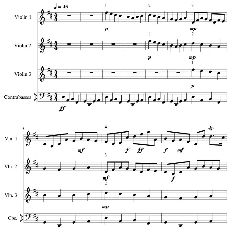 帕赫贝尔 D大调卡农 雷恩版 弦乐四重奏 总谱+分谱 有试听