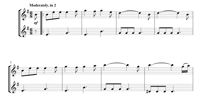 当约翰尼迈步回家时 萨克斯二重奏 总谱 有试听