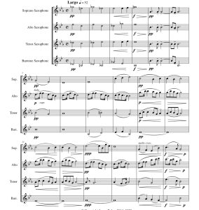 念故乡 e小调第九交响曲 Op.95 詹姆斯版 SATB 萨克斯四重奏 总谱+分谱 有试听-云音圈