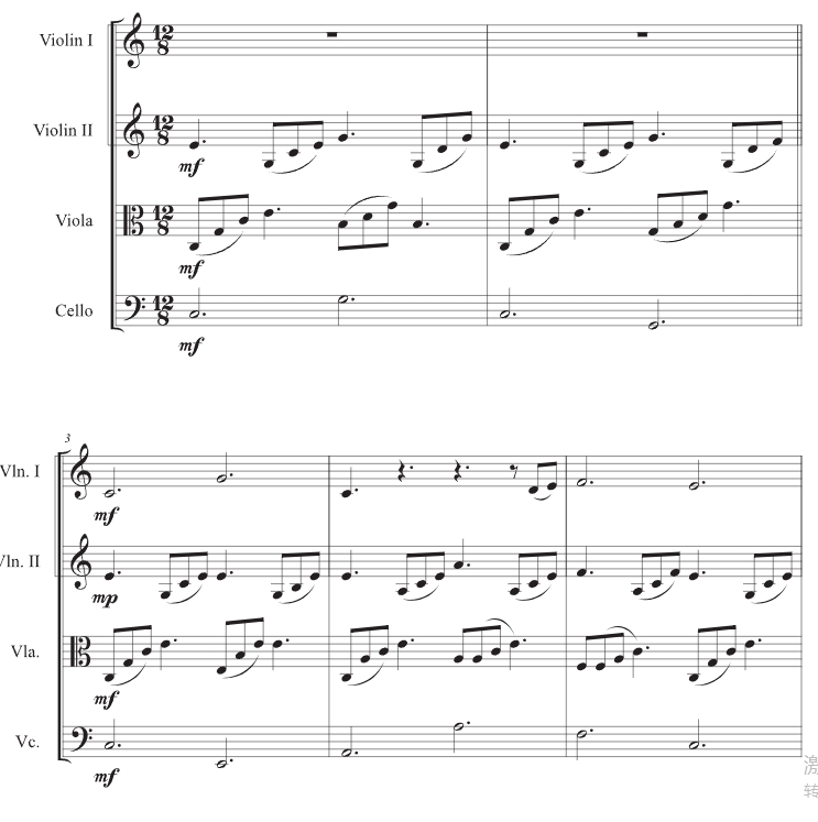 情不自禁地爱上你 卡洛斯版 弦乐四重奏 总谱+分谱 有试听