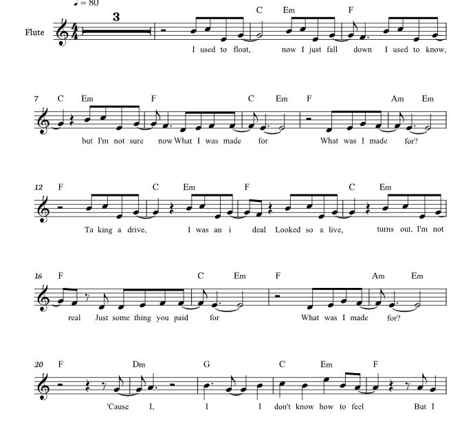 标价非售价 我为何而生 海森堡版 长笛独奏 有试听