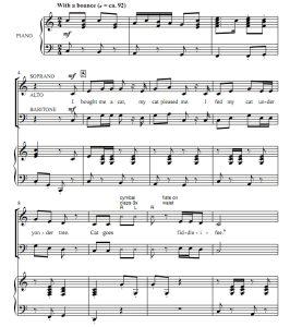 商品为SAB 三声部合唱线谱 我买到一只猫 阿尔布雷克特版 混声合唱谱 有试听-云音圈