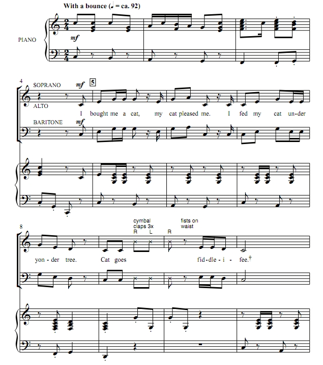 商品为SAB 三声部合唱线谱 我买到一只猫 阿尔布雷克特版 混声合唱谱 有试听