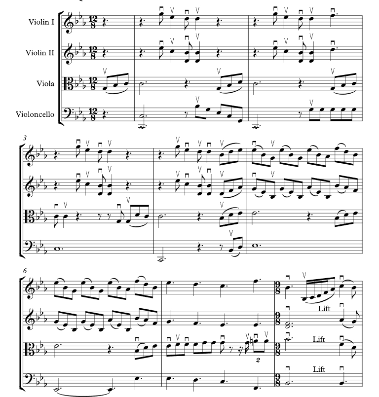 我们是冠军 杰弗里版 弦乐四重奏 总谱+分谱 有试听