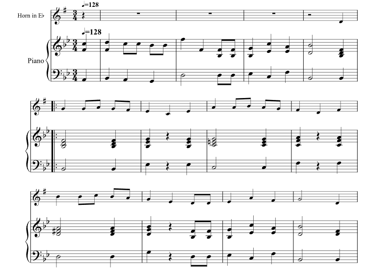 我们祝您圣诞快乐 蒂姆版 圆号钢琴 总分谱 有试听