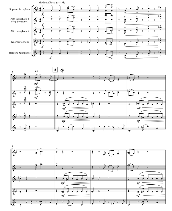 我拥有你（感觉美妙） 李约翰逊版 SATB萨克斯四重奏 总谱+分谱 有试听