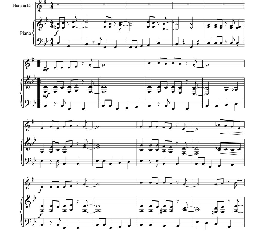 我的小光芒  圆号钢琴  蒂姆官方原版  总分谱  有试听