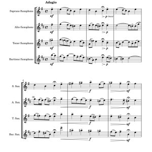 旧年已逝 克里斯蒂亚诺版 SATB 萨克斯四重奏 总谱+分谱  有试听-云音圈