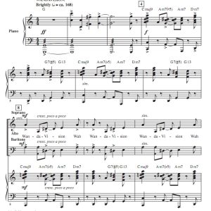 商品为SAB 三声部合唱线谱 旺达幻视  串烧组曲 布莱默版 混声合唱谱 有试听-云音圈