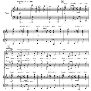 商品为SATB 四声部合唱线谱 旺达幻视  串烧组曲 布莱默版 混声合唱谱 有试听-云音圈