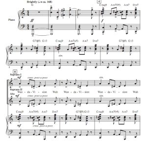 商品为SSA 三声部合唱线谱 旺达幻视  串烧组曲 布莱默版 童声女声合唱谱 有试听-云音圈