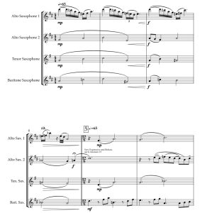最终 At Last 萨克斯四重奏 总谱+分谱 有试听-云音圈