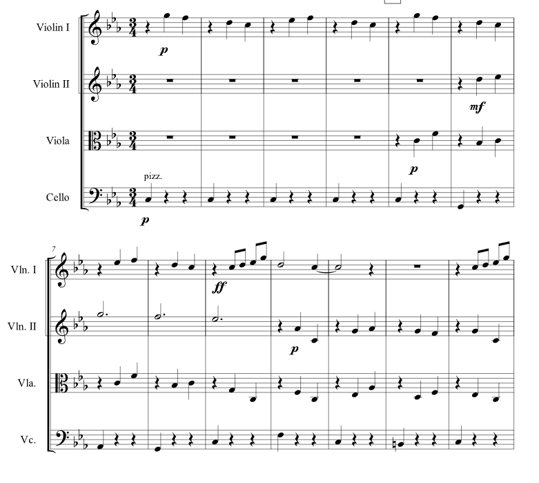 月亮之子  格雷版 弦乐四重奏 总谱+分谱 有试听