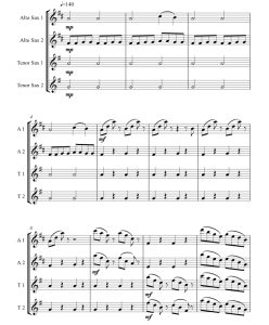 标价非售价 朴宰范 菲尔版 AATT 萨克斯四重奏 总谱+分谱 有试听-云音圈