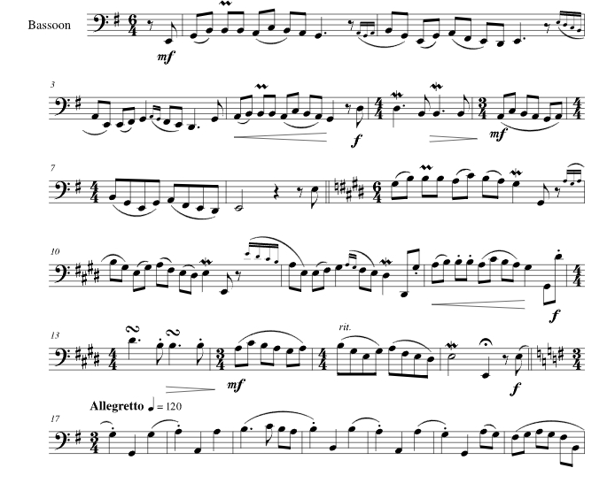 来吧，来吧，以马内利 变奏曲 戴维版 巴松管独奏 有试听