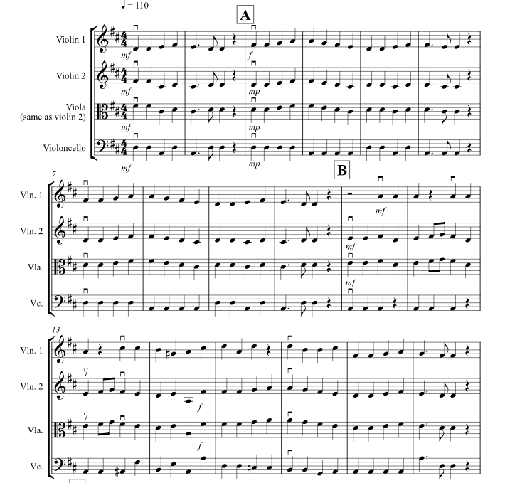 欢乐颂 Ode to Joy 戴维版 小提琴中提琴大提琴 总分谱 有试听