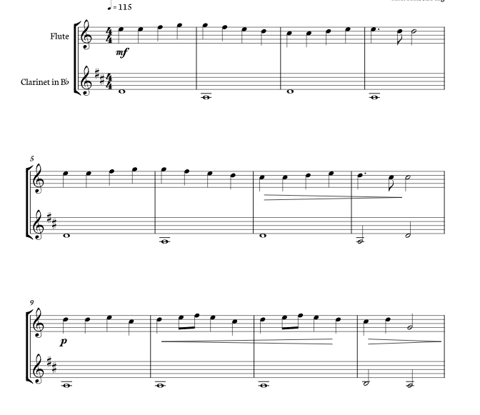 标价非售价 欢乐颂 海森堡版 长笛单簧管二重奏 总谱 有试听