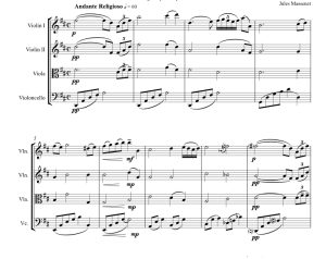 泰伊思冥想曲 中级 雪莉版 弦乐四重奏 总谱+分谱 有试听-云音圈