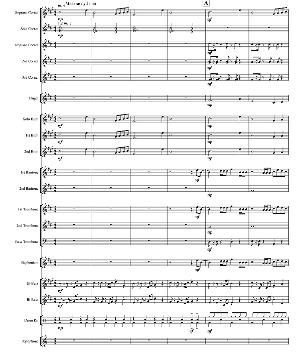 标价非售价 浓缩咖啡 马克斯版 铜管乐队总谱+分谱 有试听