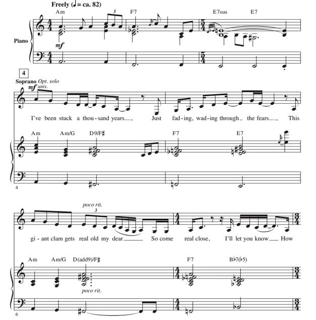 商品为SATB 四声部合唱线谱 海洋奇缘2 Get Lost 布莱默版 混声流行合唱谱 有试听