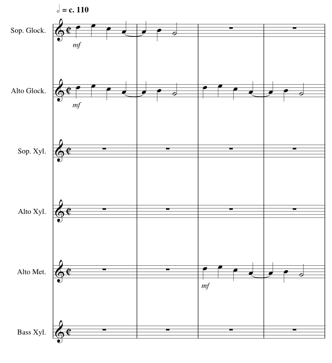 演艺人 The Entertainer 约翰逊版 打击乐重奏 总谱+分谱 有试听